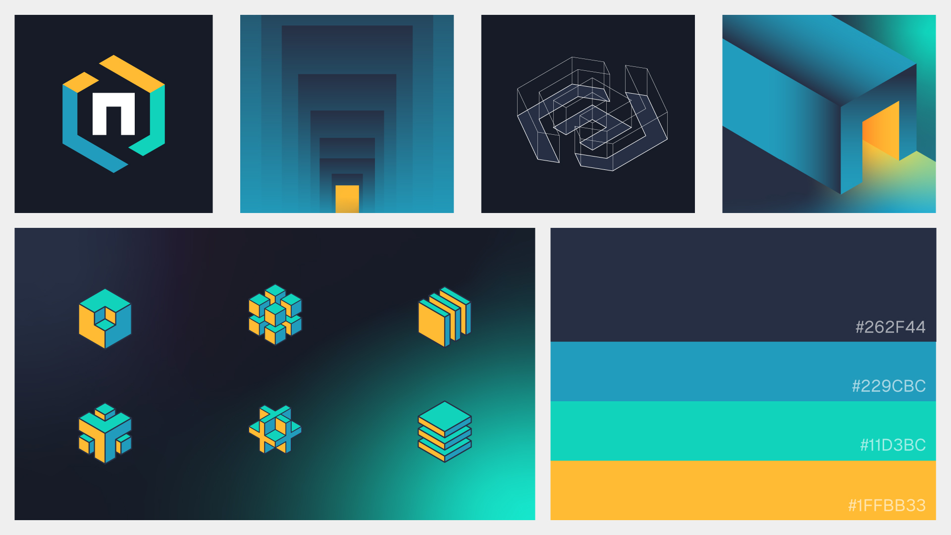 Odeen brand logomark and typography built on precise alignment grid lines