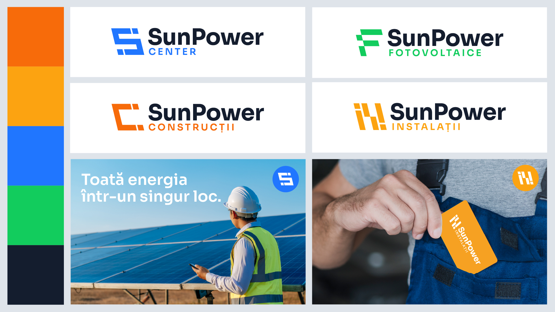 SunPower Center brand architecture unifying three specialized services under one master brand ecosystem